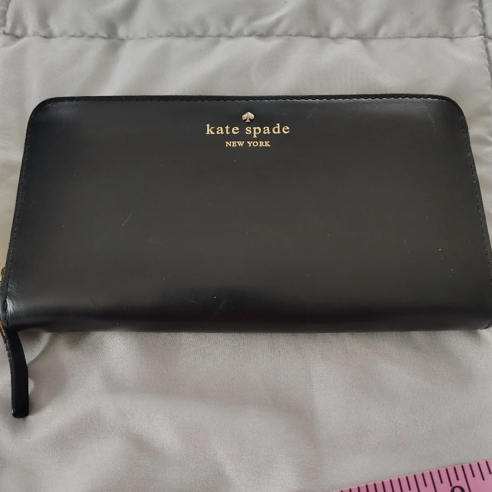 Kate Spade Black Zip-Around Wallet